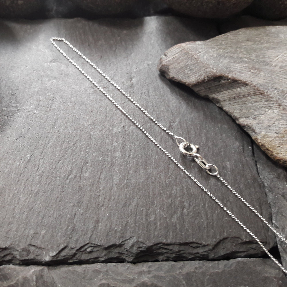Halskette - 0,8 mm Rundankerkette aus 925er Silber