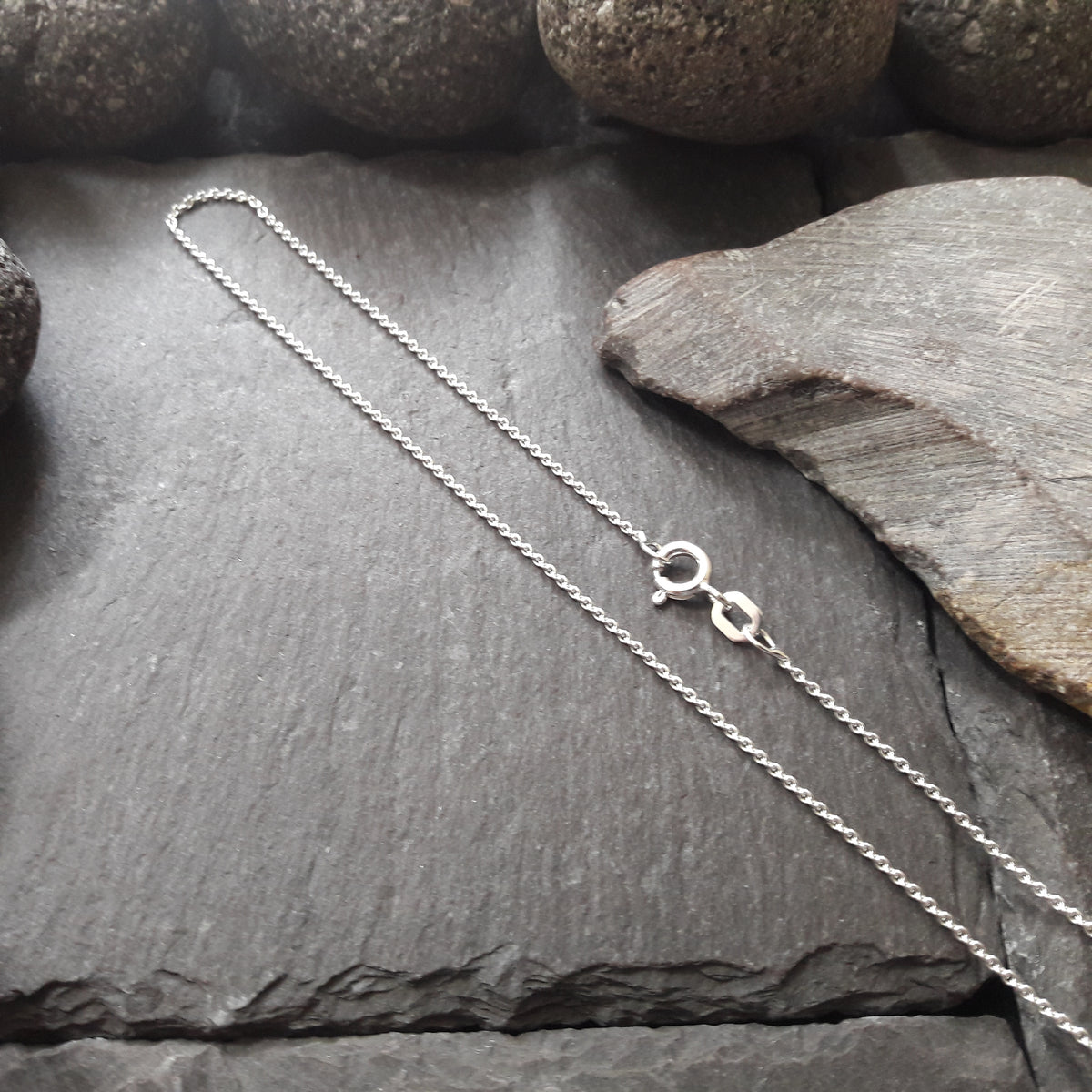 Halskette - 1,1 mm Rundankerkette aus 925er Silber