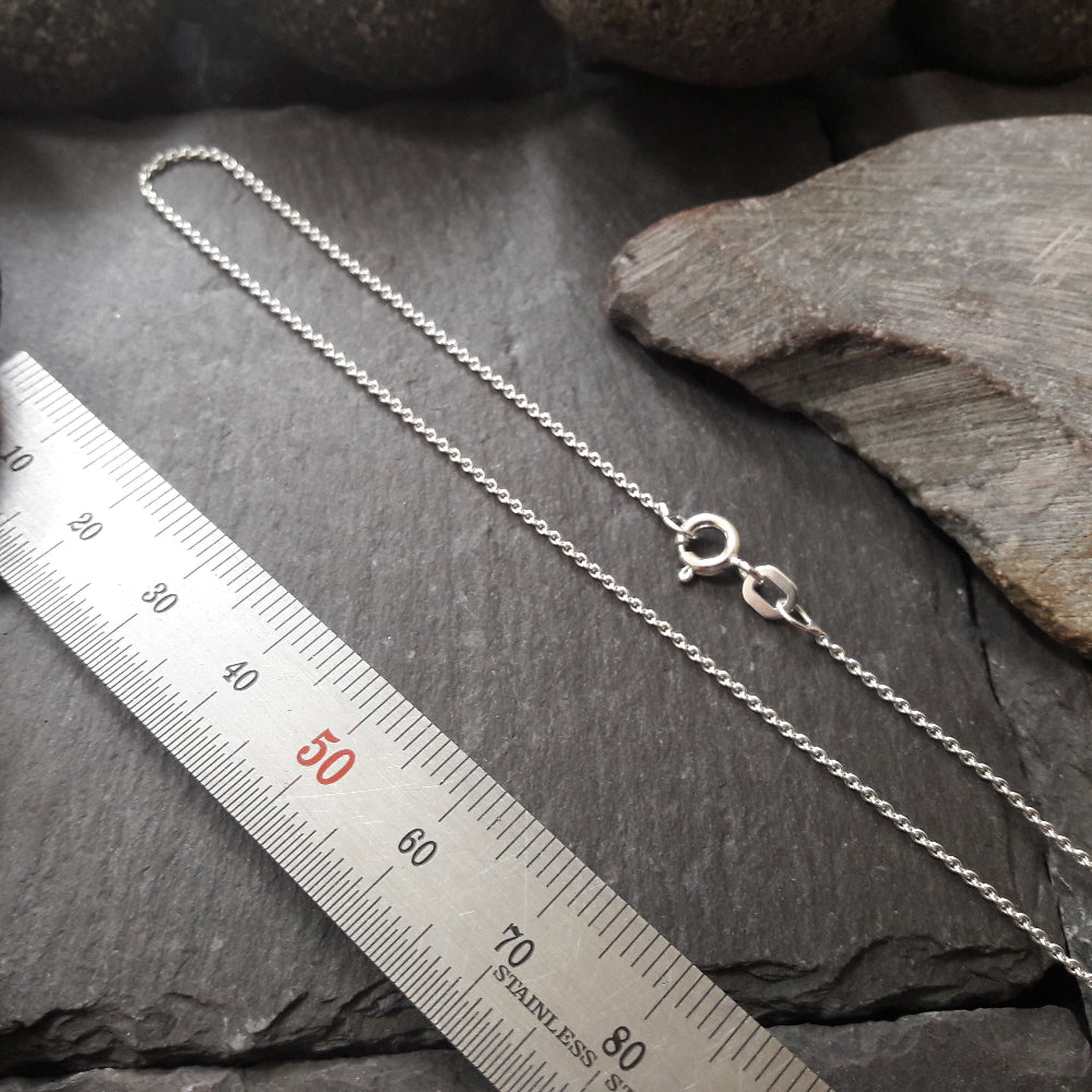 Halskette - 1,1 mm Rundankerkette aus 925er Silber