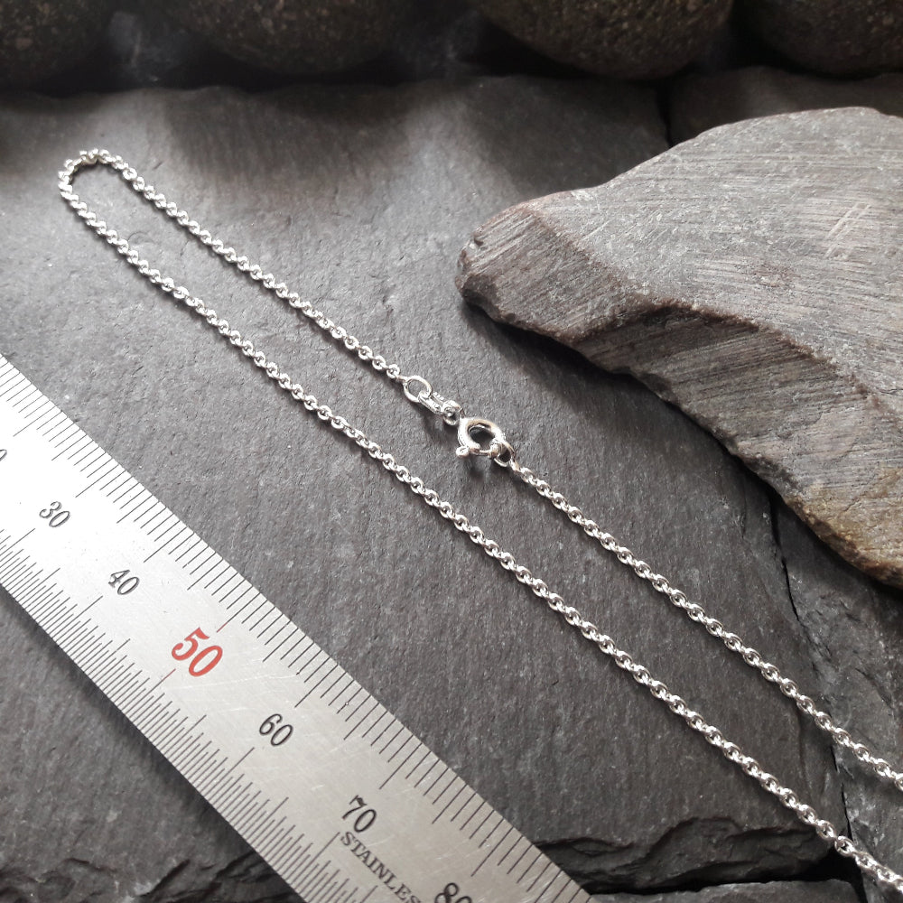 Halskette - 1,5 mm Rundankerkette aus 925er Silber