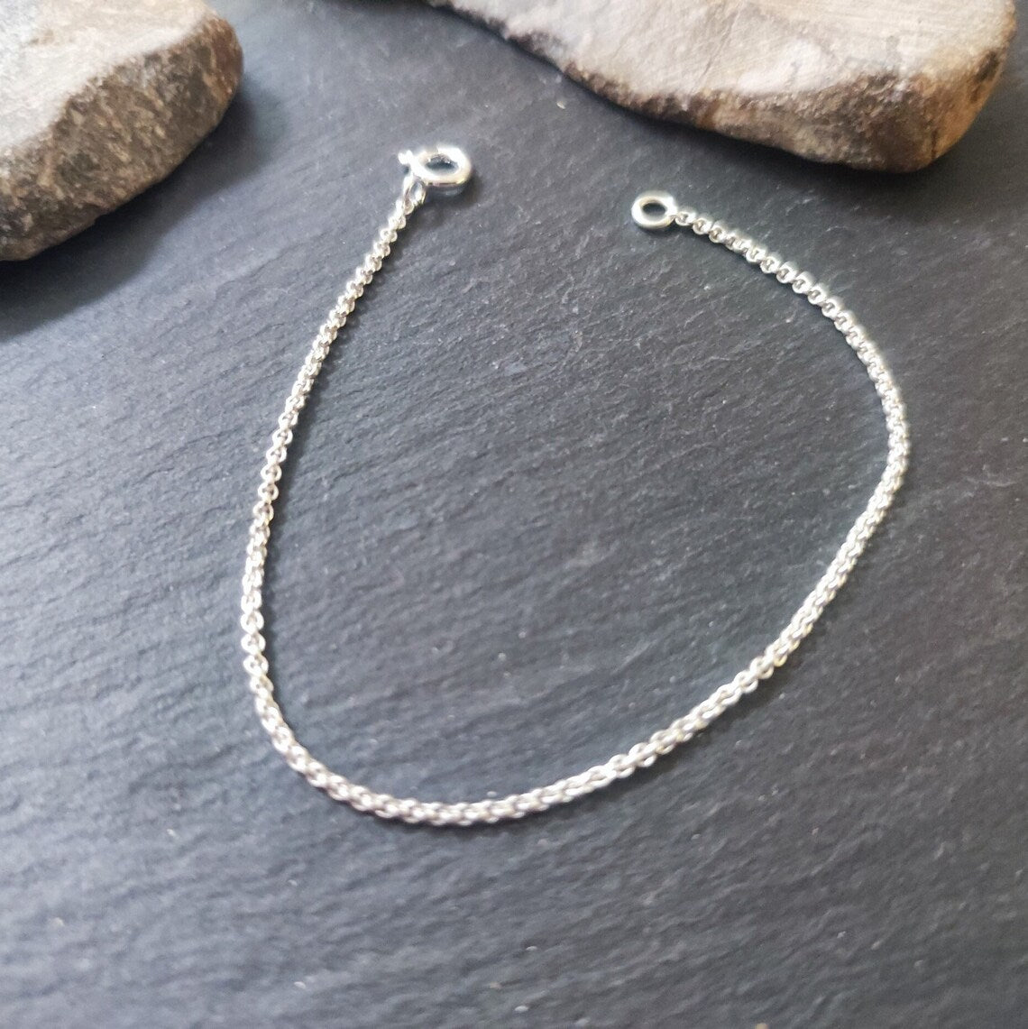 Verlängerungskette - 1,5 mm Erbskette aus 925er Silber