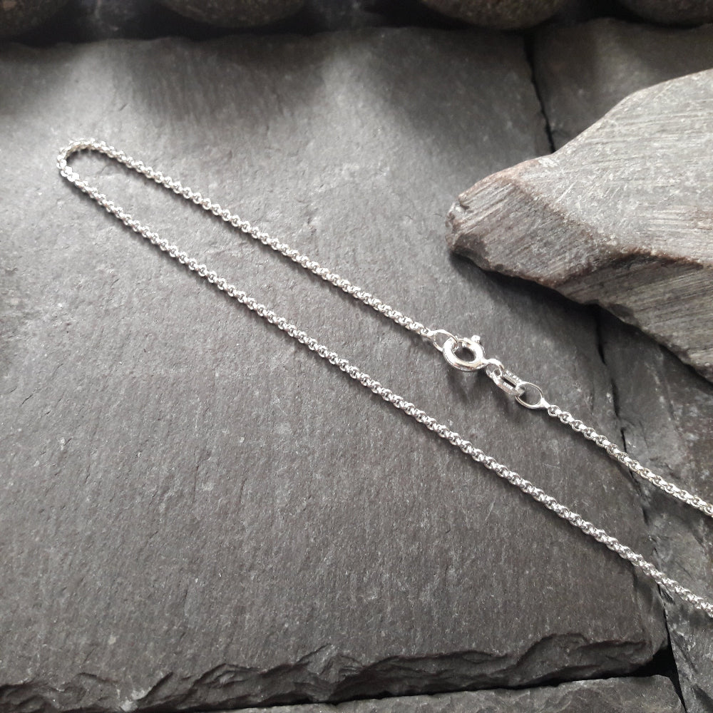 Halskette - 1,5 mm Erbskette aus 925er Silber