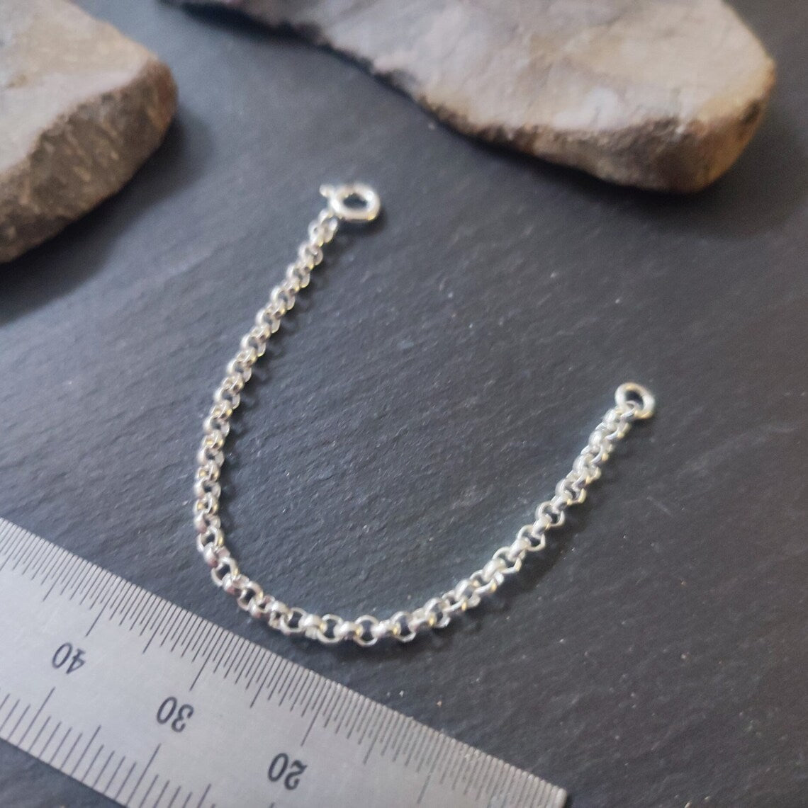 Verlängerungskette - 2,5 mm Erbskette aus 925er Silber
