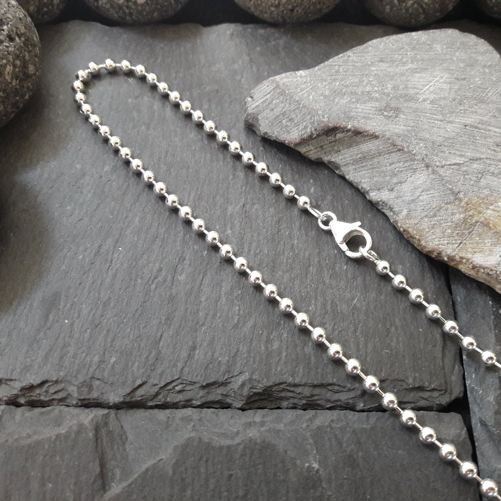 Halskette - 3,0 mm Kugelkette aus 925er Silber