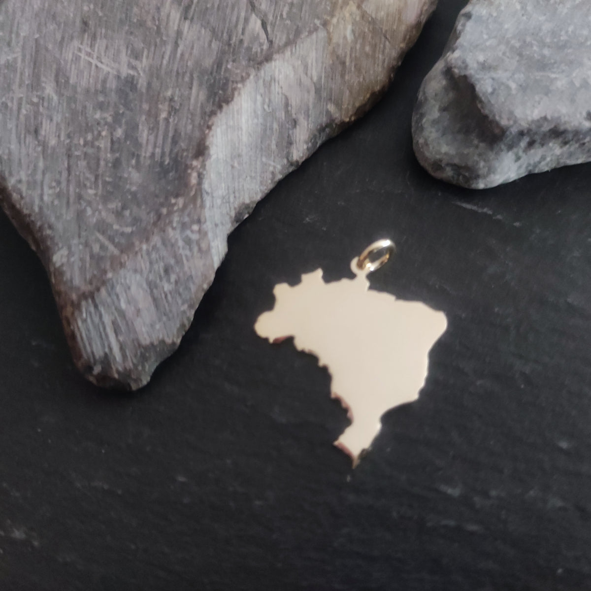 BRASILIEN Landkarten-Anhänger aus 925er Silber