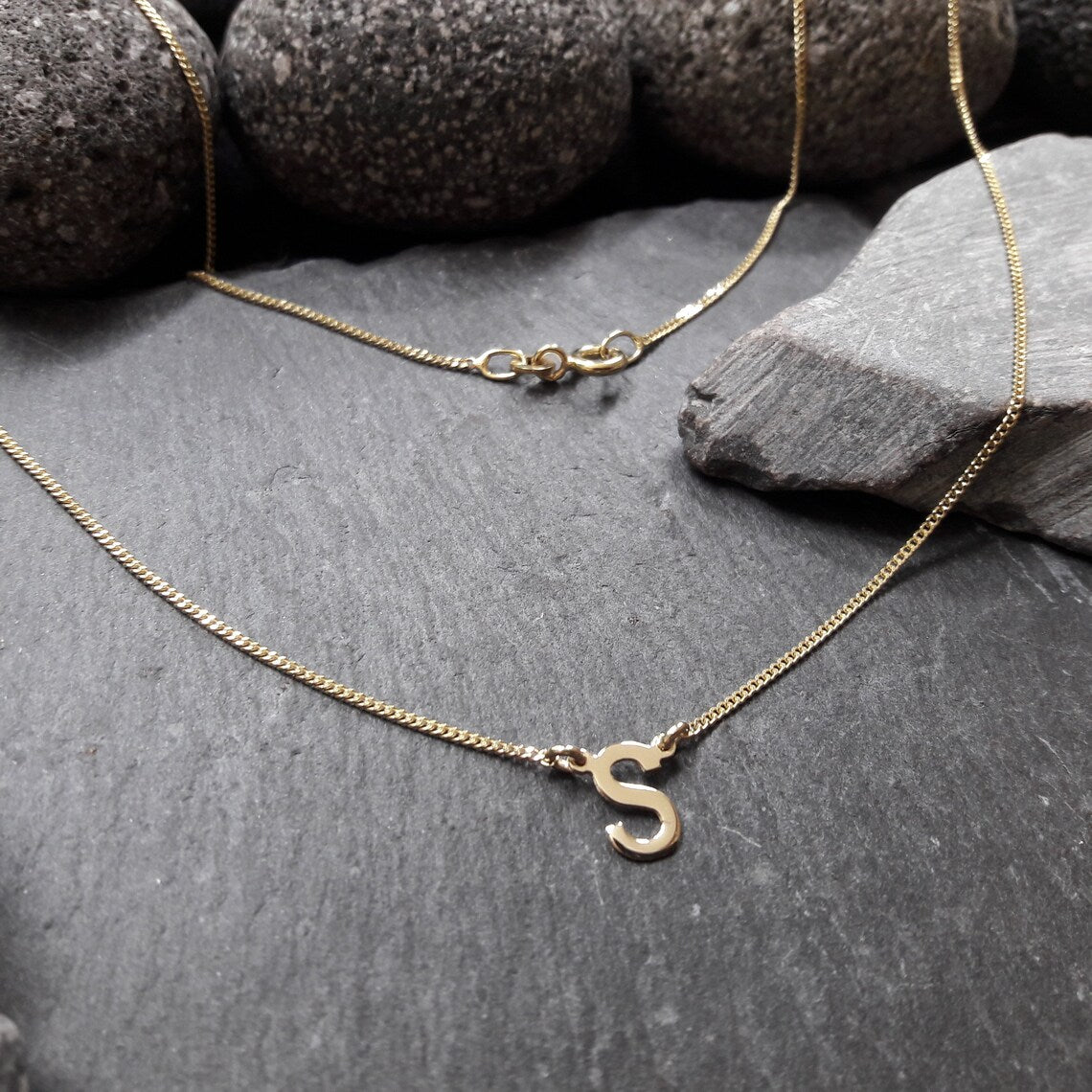 Kette mit einem Großbuchstaben aus 333er Gelbgold (NK80/8GG)