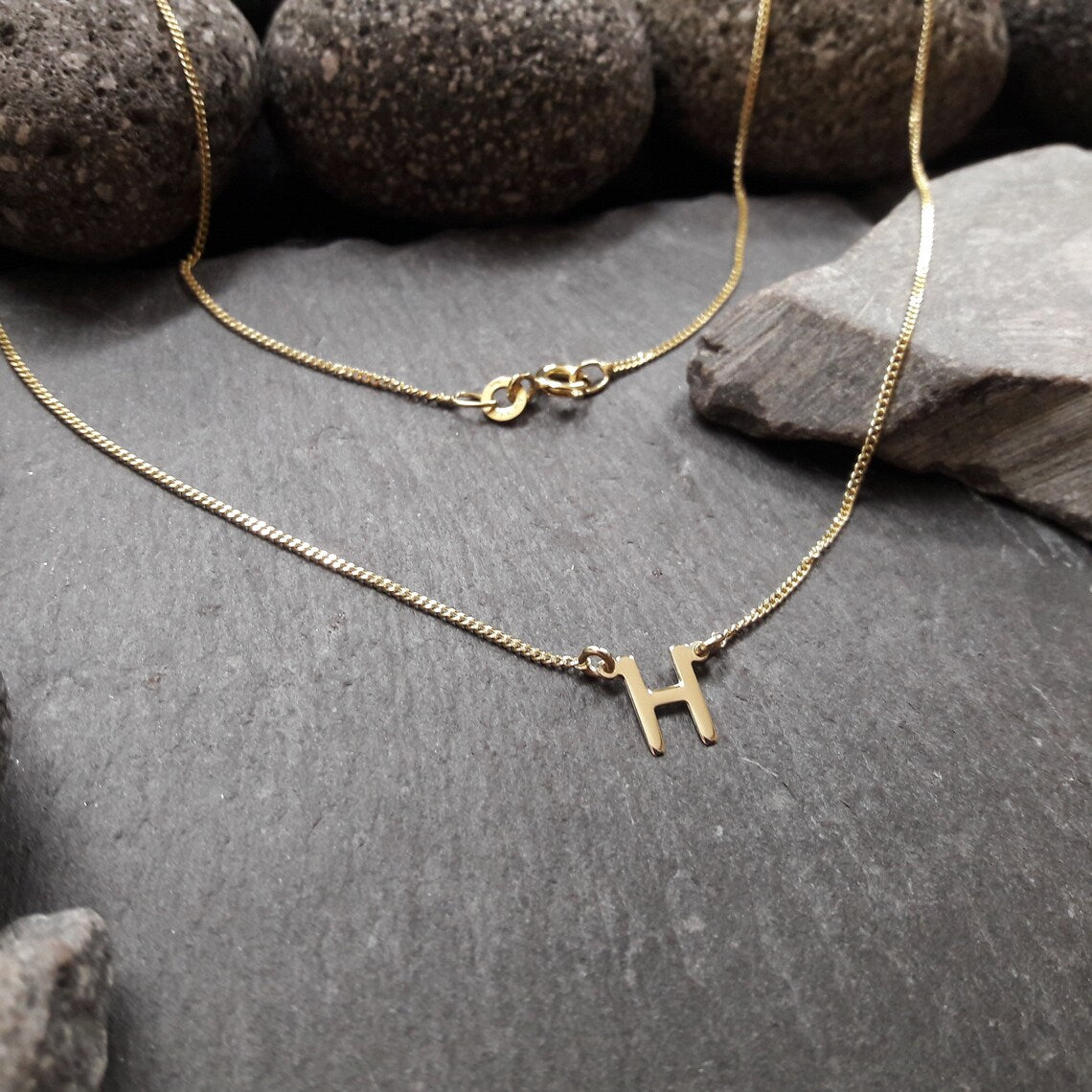 Kette mit einem Großbuchstaben aus 333er Gelbgold (NK80/8GG)