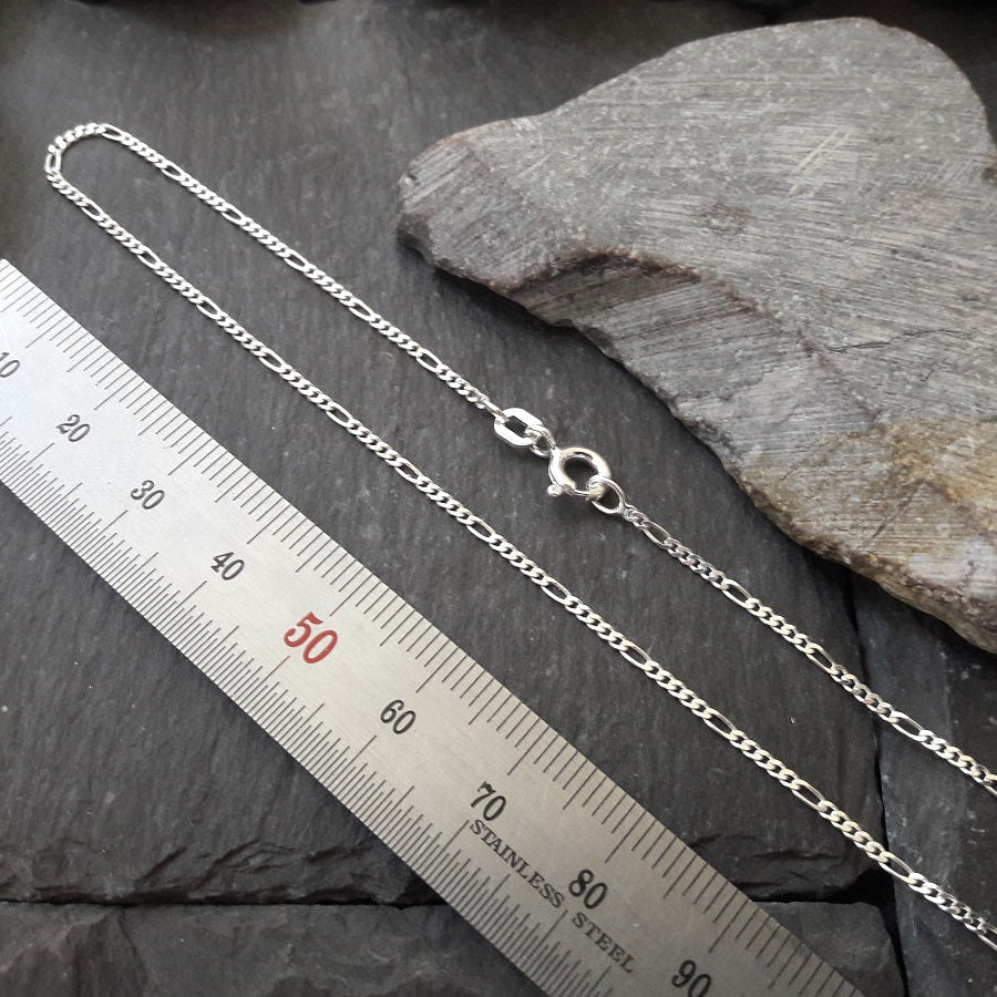 Halskette - 1,5 mm Figarokette aus 925er Silber