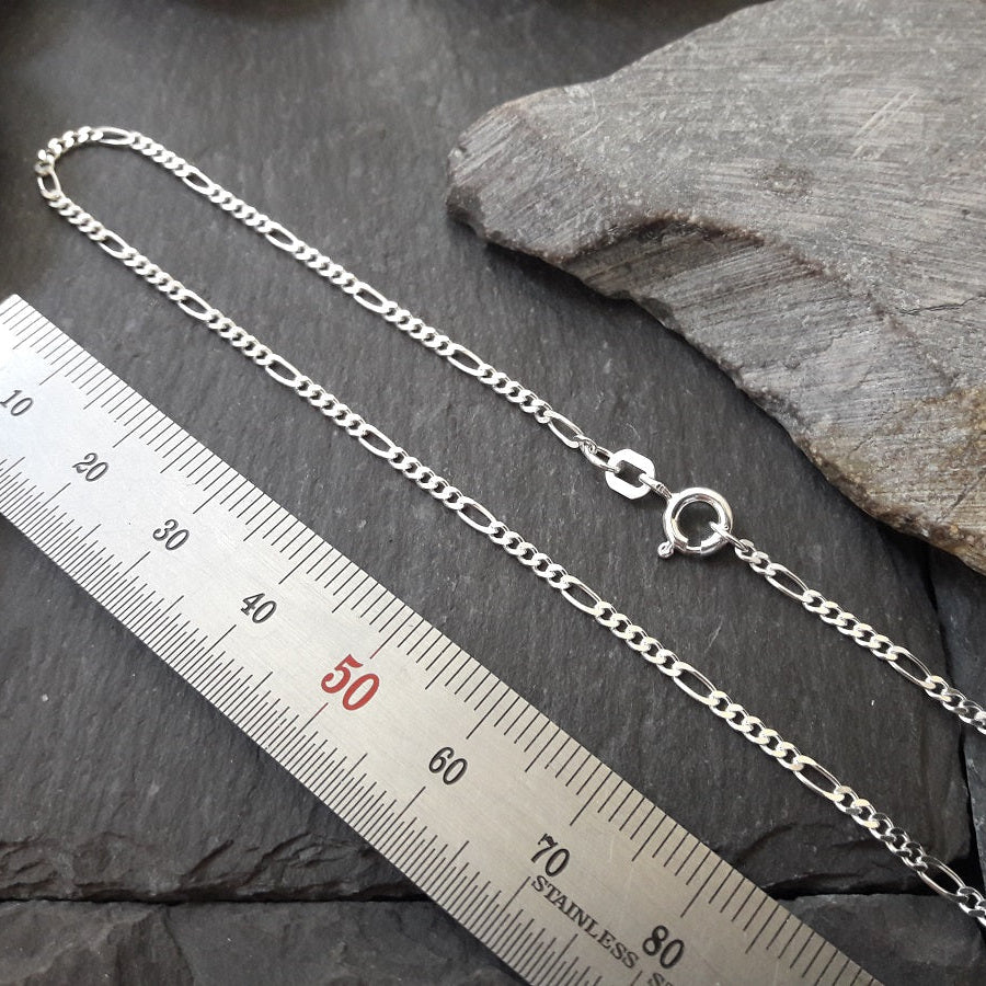 Halskette - 1,9 mm Figarokette aus 925er Silber