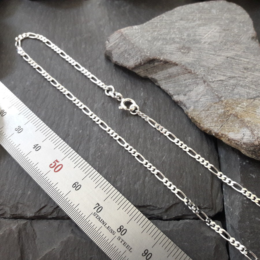 Halskette - 2,2 mm Figarokette aus 925er Silber