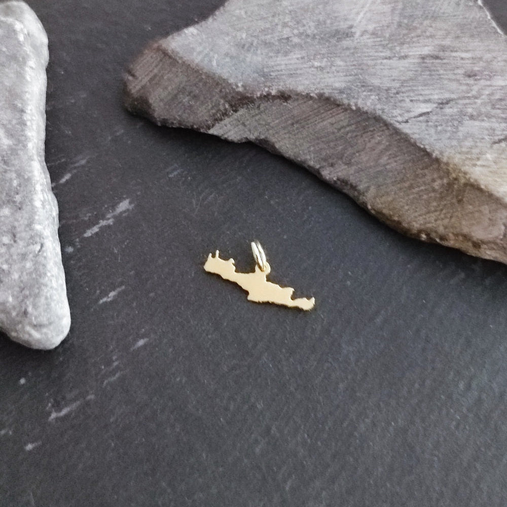 Zierliche Landkarten-Anhänger Ihrer Wahl aus 585er Gelbgold (LK20/14GG)