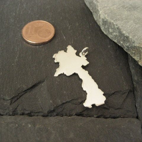 LAOS Landkarten-Anhänger aus 925er Silber
