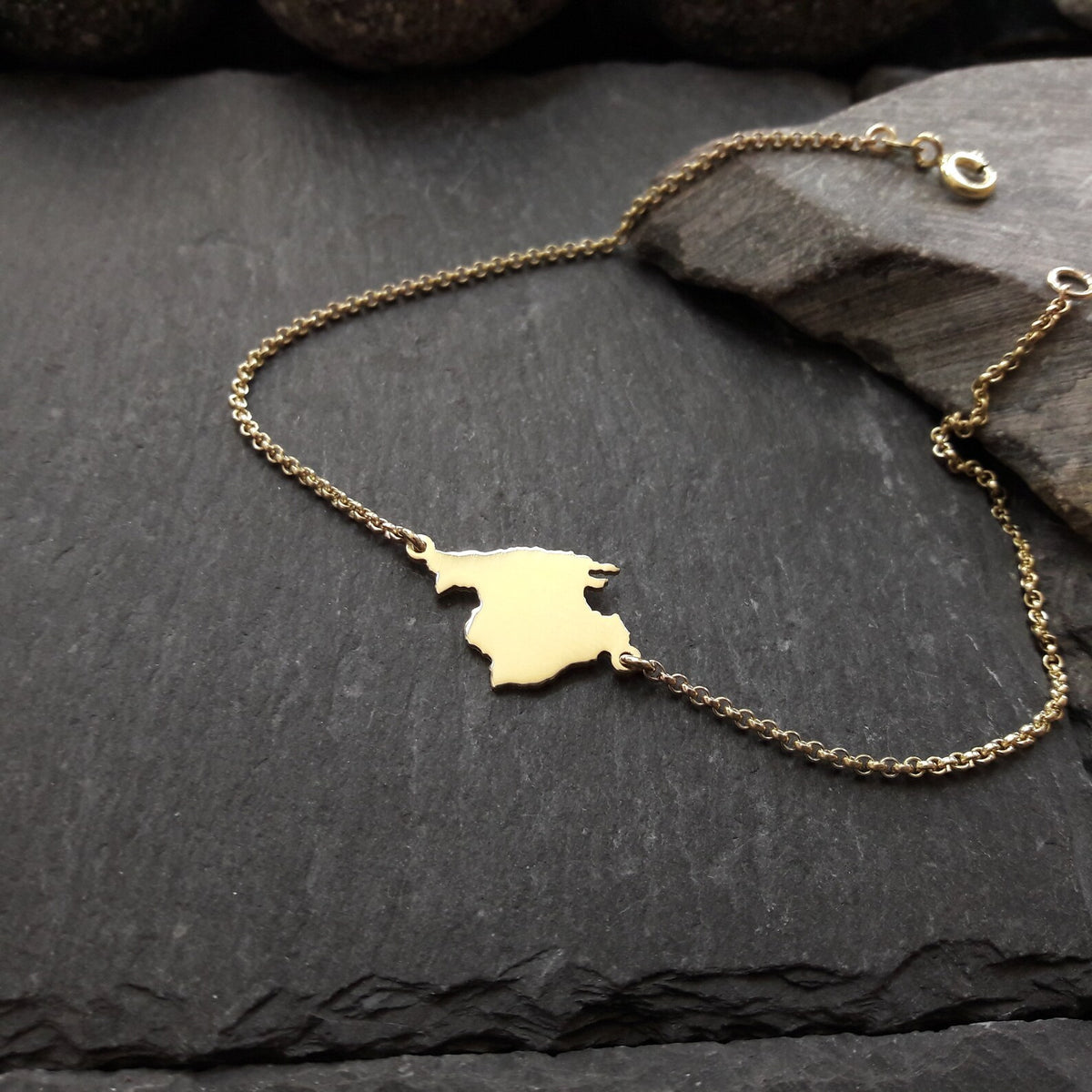 MALLORCA Landkarten-Armband aus 333er Gelbgold