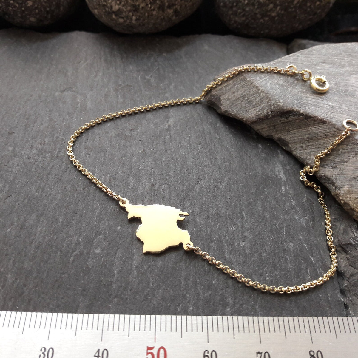 MALLORCA Landkarten-Armband aus 333er Gelbgold