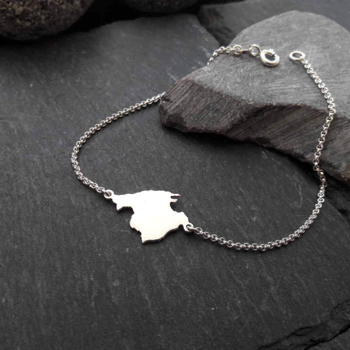 MALLORCA Landkarten-Armband aus 925er Silber