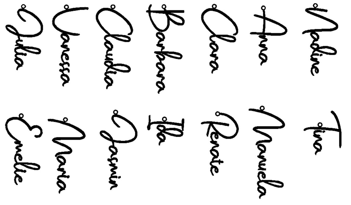 Personalisierter Namensanhänger mit Wunschname aus 925er Silber (NK111)