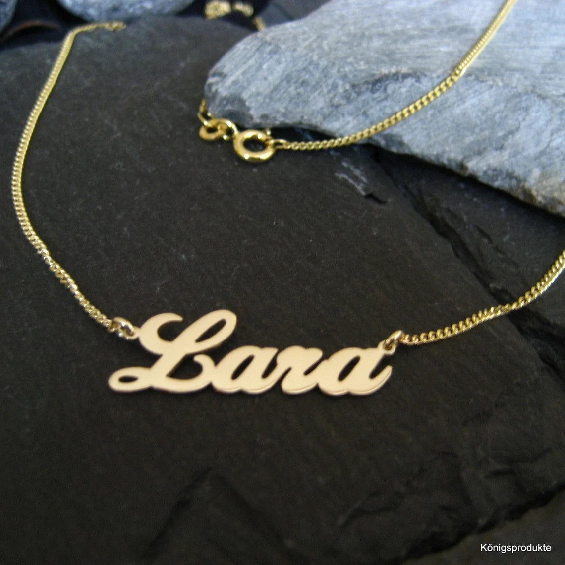 Personalisierte Namenskette mit Wunschname aus 333er Gelbgold (NK01/8GG)