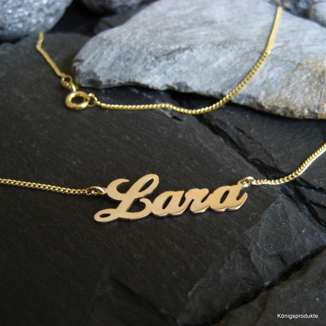 Personalisierte Namenskette mit Wunschname aus 333er Gelbgold (NK01/8GG)