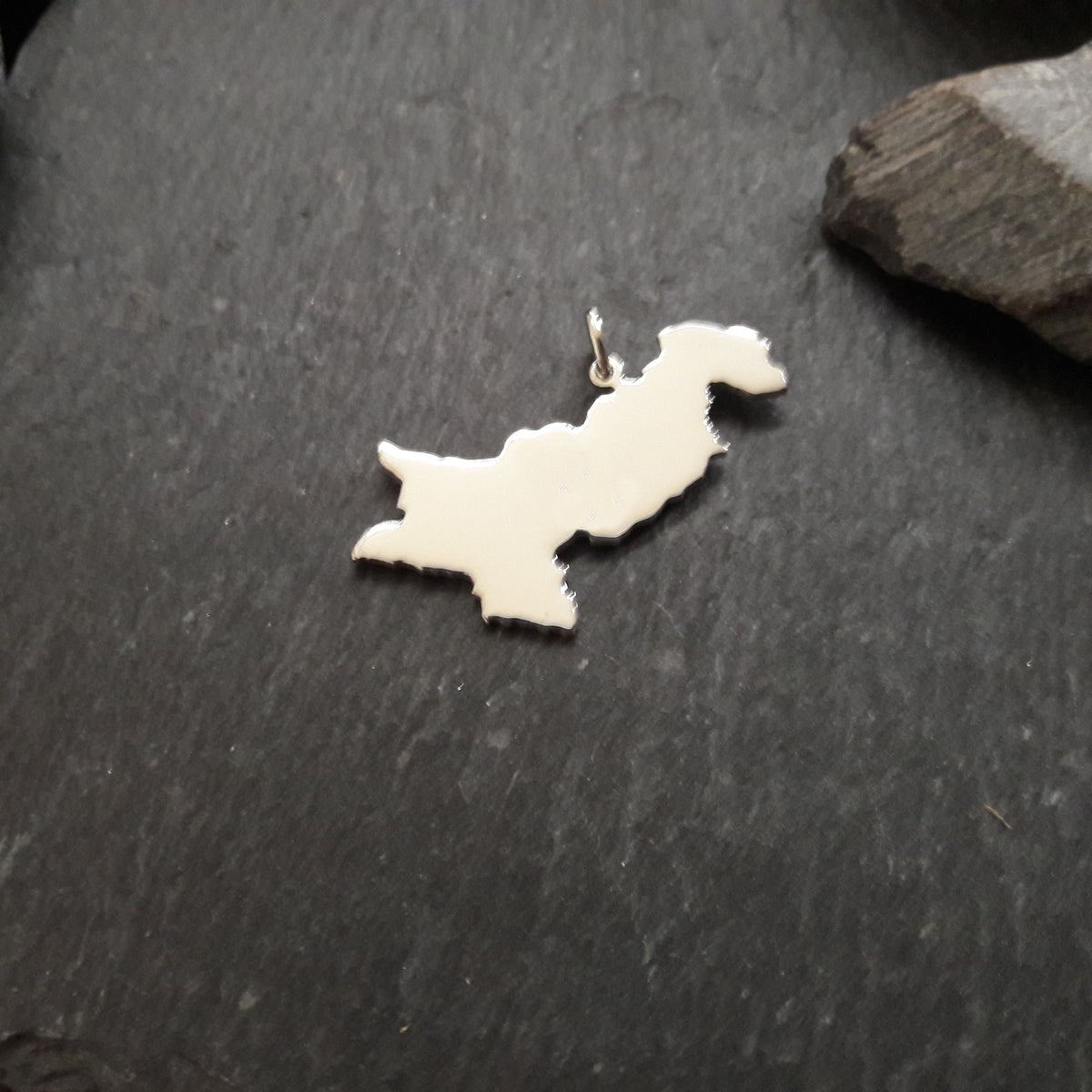PAKISTAN Landkarten-Anhänger aus 925er Silber