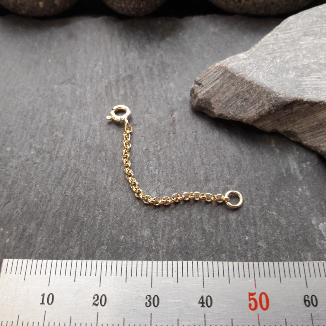 Verlängerungskette - 2,0 mm Erbskette aus Gelbgold