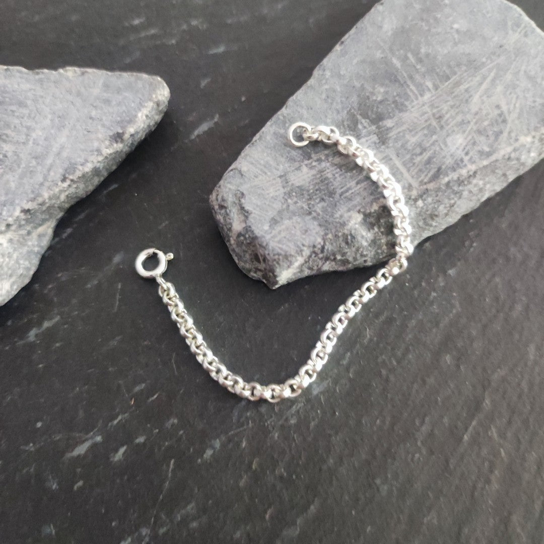 Verlängerungskette - 3,0 mm Erbskette aus 925er Silber