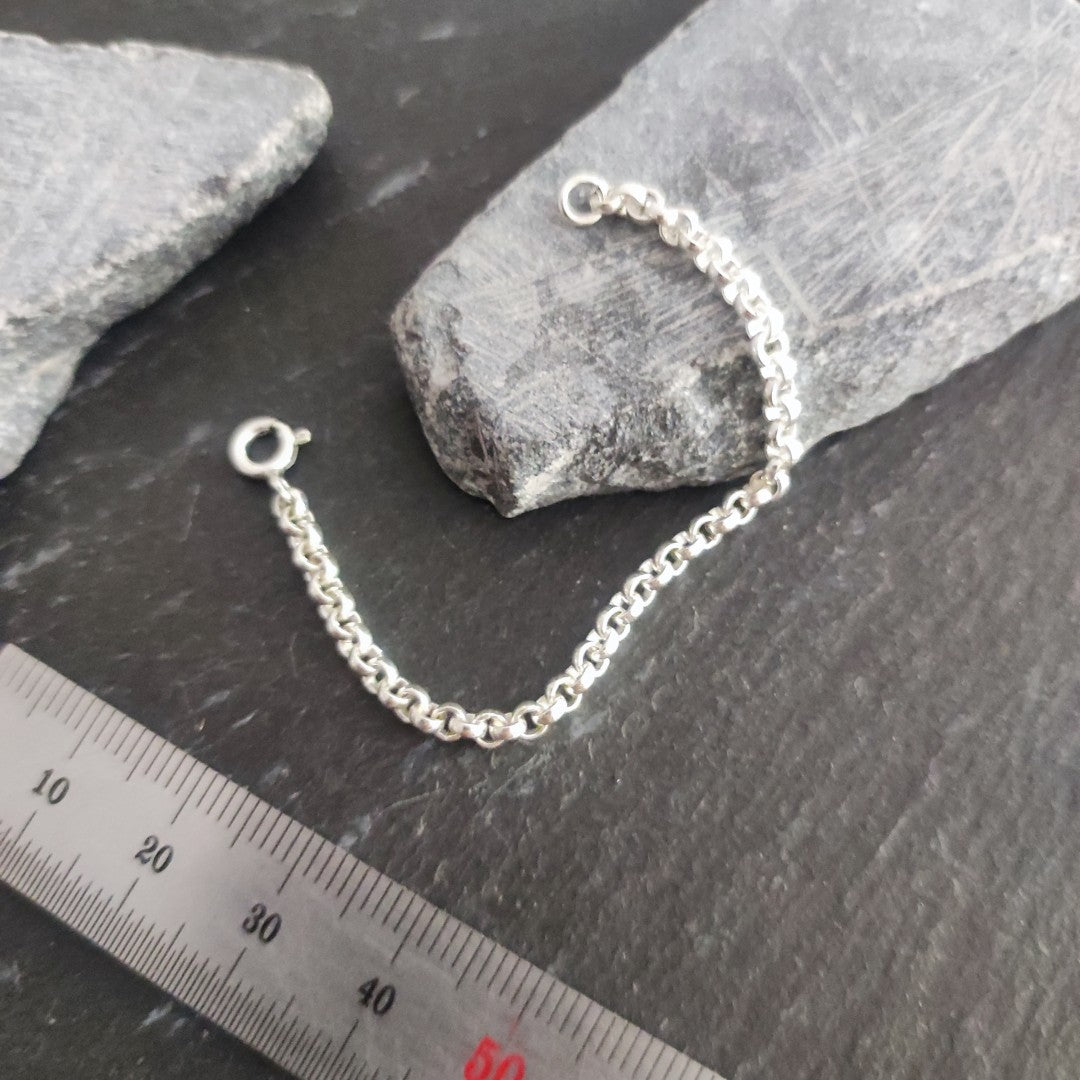 Verlängerungskette - 3,0 mm Erbskette aus 925er Silber