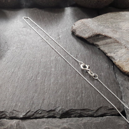 Halskette - 0,8 mm Rundankerkette aus 925er Silber