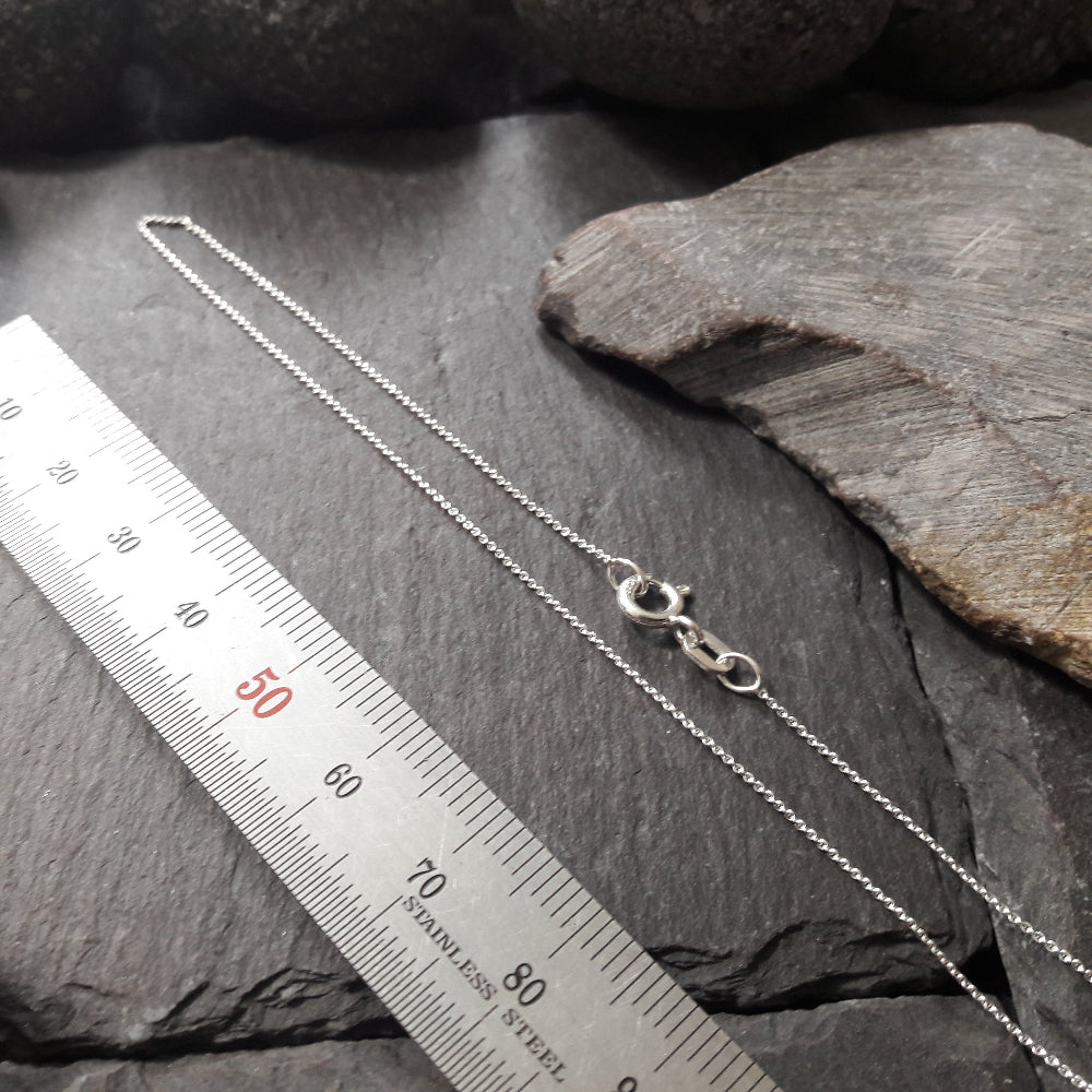 Halskette - 0,8 mm Rundankerkette aus 925er Silber
