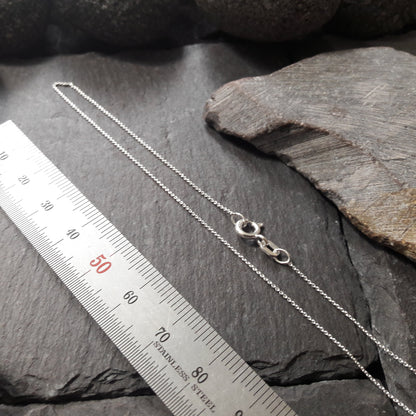 Halskette - 0,8 mm Rundankerkette aus 925er Silber