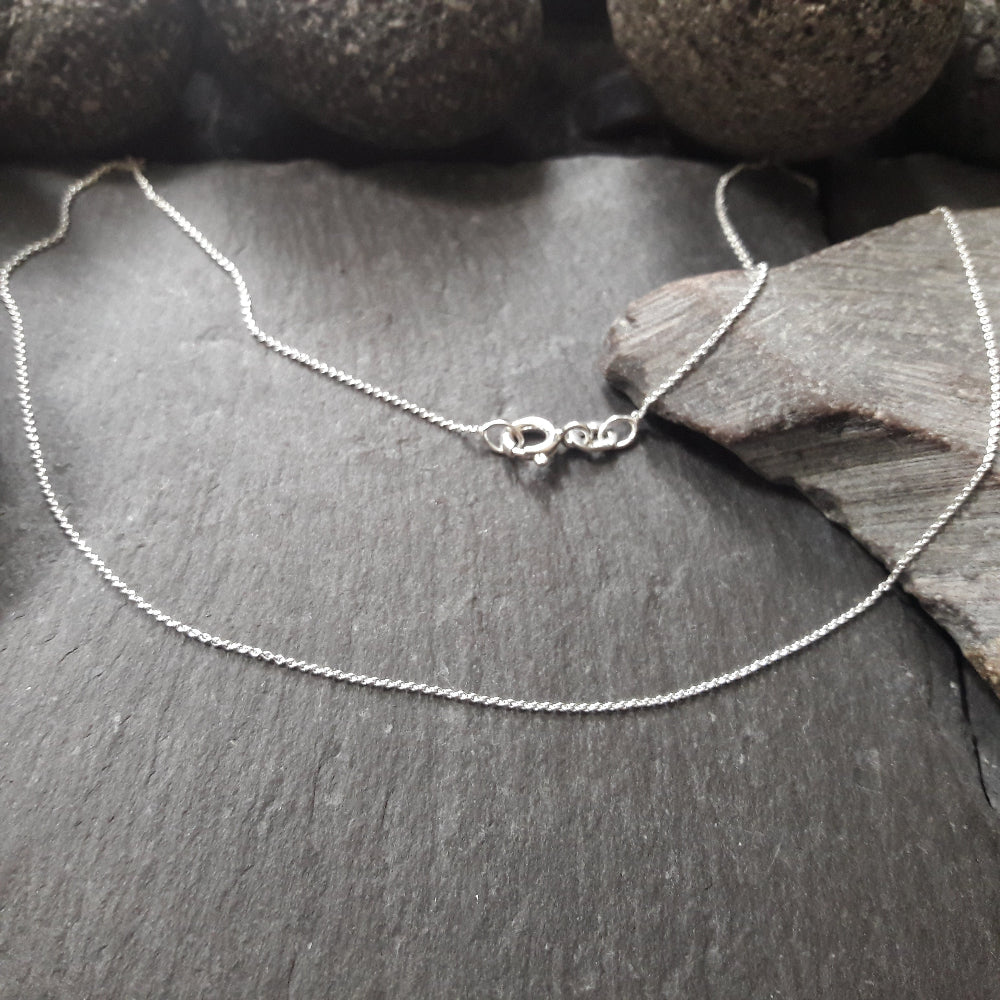 Halskette - 0,8 mm Rundankerkette aus 925er Silber