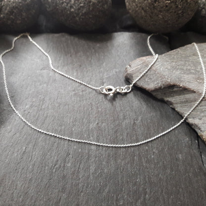Halskette - 0,8 mm Rundankerkette aus 925er Silber