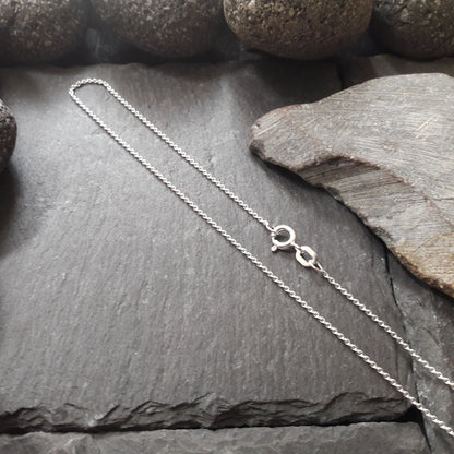 Halskette - 1,1 mm Rundankerkette aus 925er Silber