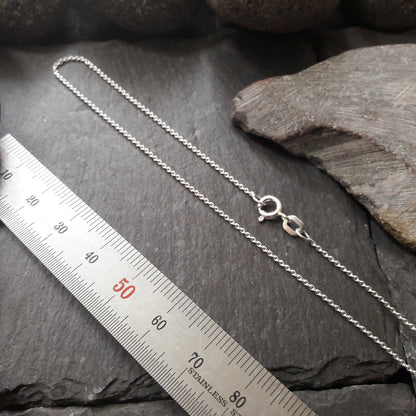 Halskette - 1,1 mm Rundankerkette aus 925er Silber