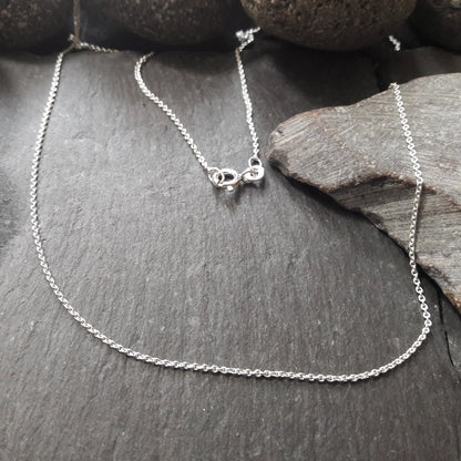 Halskette - 1,1 mm Rundankerkette aus 925er Silber