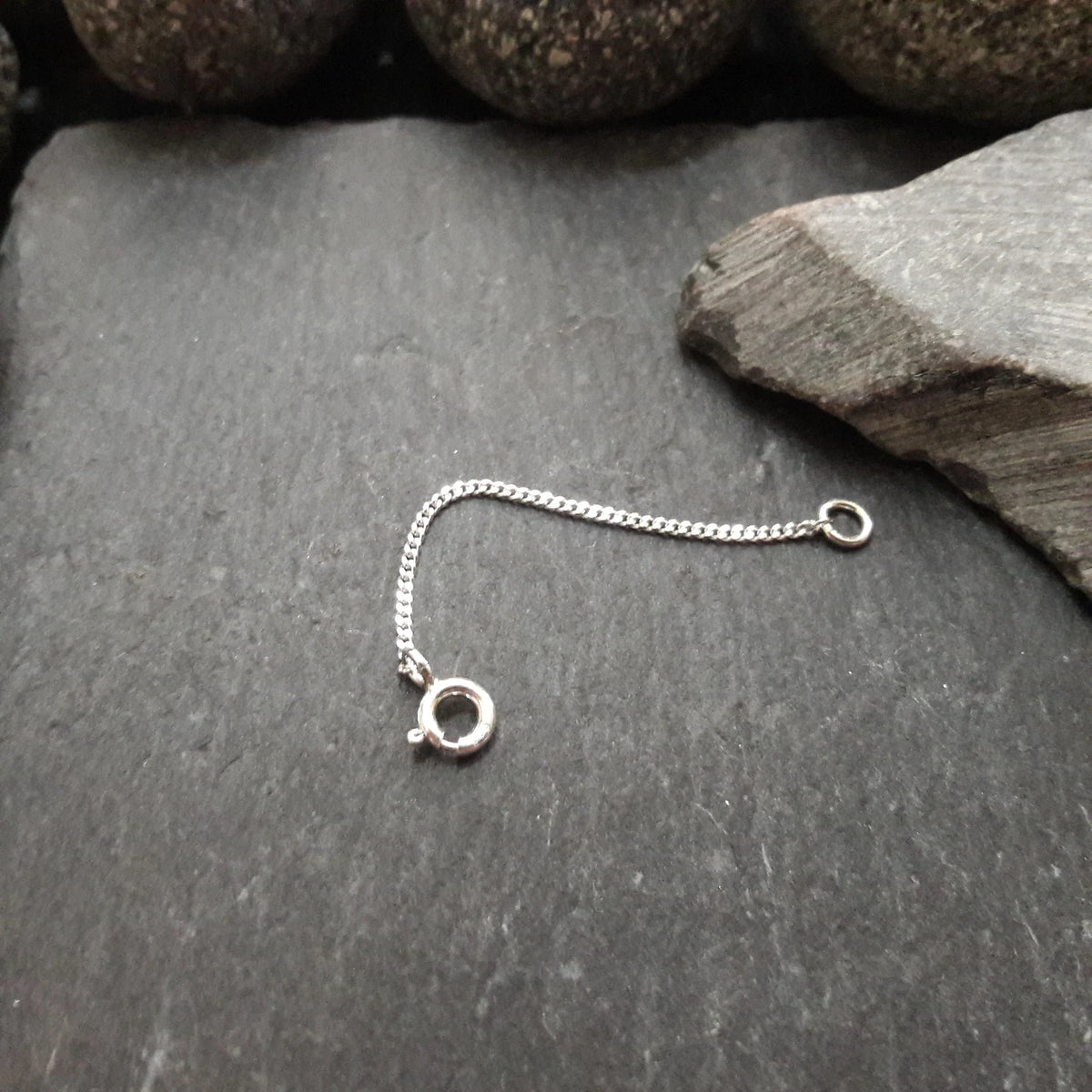 Verlängerungskette - 1,2 mm Flachpanzerkette aus 925er Silber