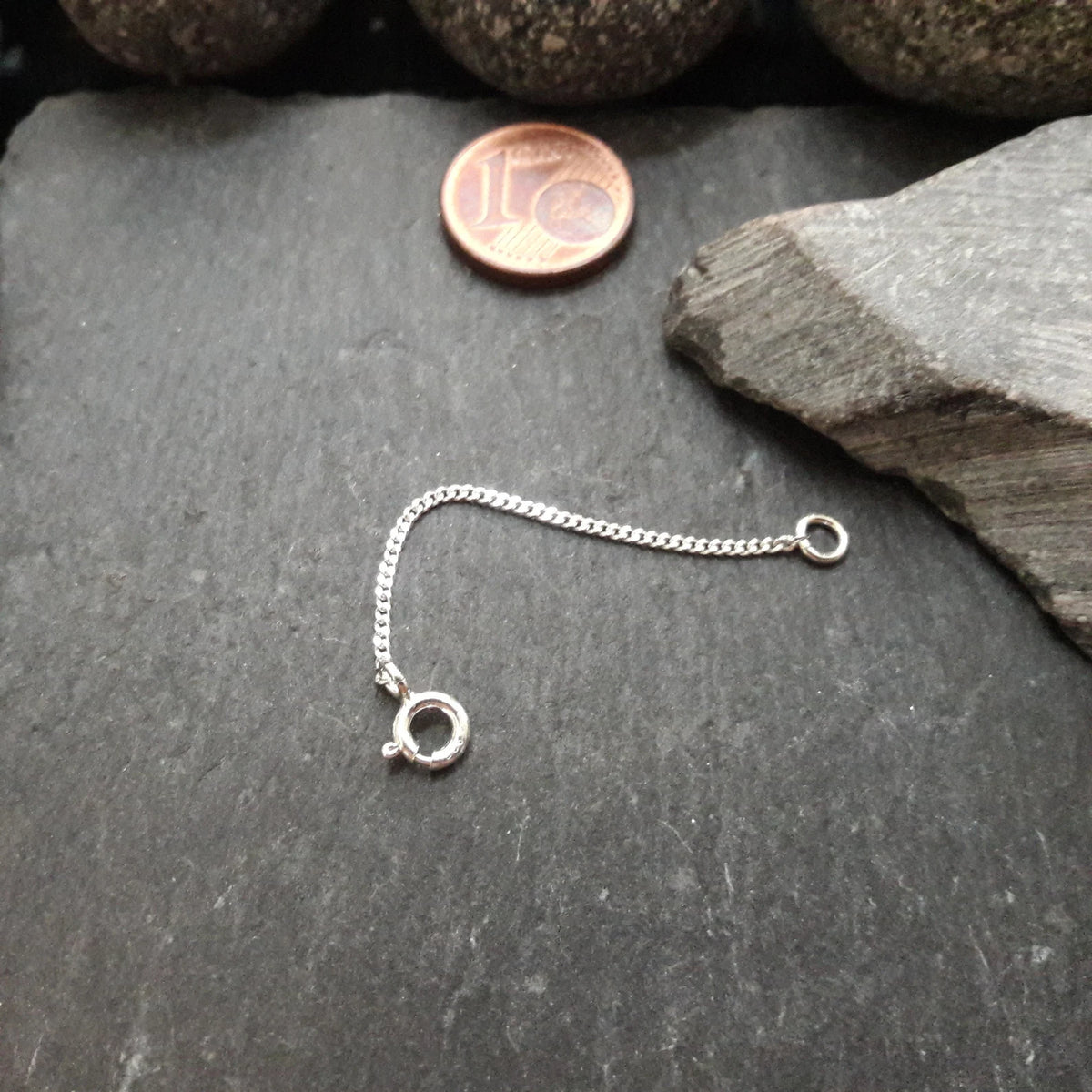 Verlängerungskette - 1,2 mm Flachpanzerkette aus 925er Silber