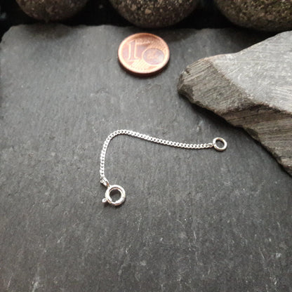Verlängerungskette - 1,2 mm Flachpanzerkette aus 925er Silber