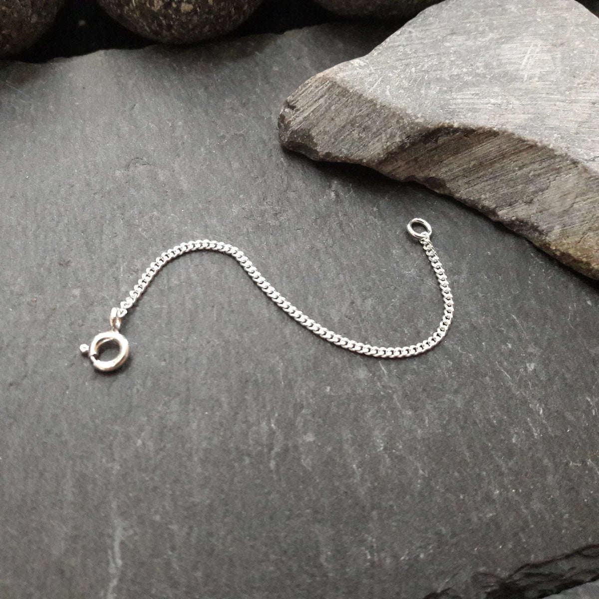 Verlängerungskette - 1,4 mm Flachpanzerkette aus 925er Silber