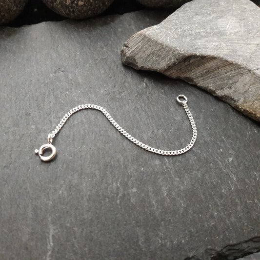 Verlängerungskette - 1,4 mm Flachpanzerkette aus 925er Silber