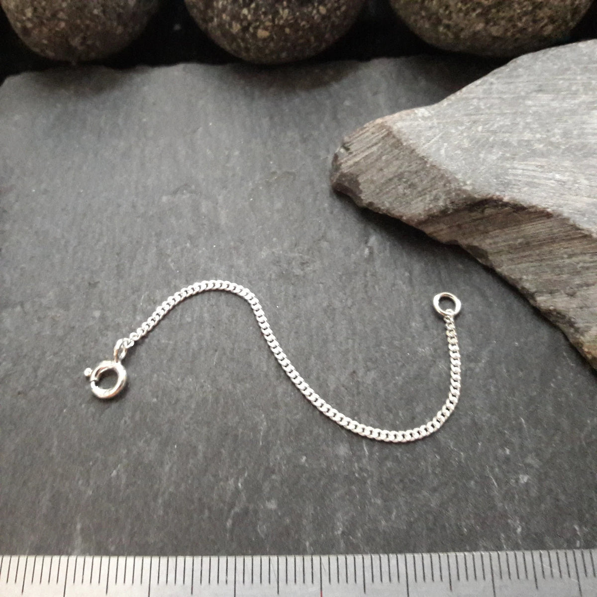 Verlängerungskette - 1,4 mm Flachpanzerkette aus 925er Silber