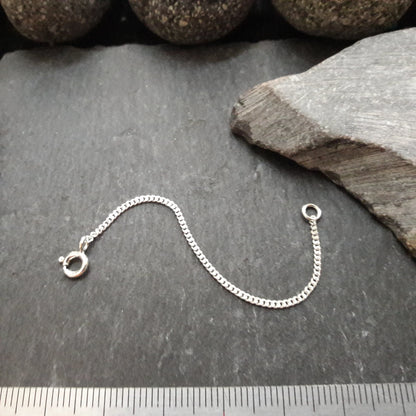 Verlängerungskette - 1,4 mm Flachpanzerkette aus 925er Silber