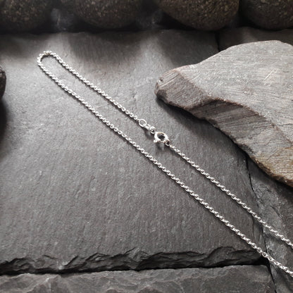 Halskette - 1,5 mm Rundankerkette aus 925er Silber