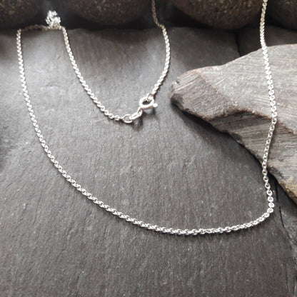 Halskette - 1,5 mm Rundankerkette aus 925er Silber