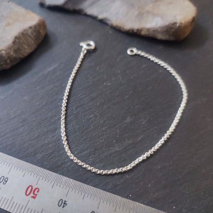 Verlängerungskette - 1,5 mm Erbskette aus 925er Silber