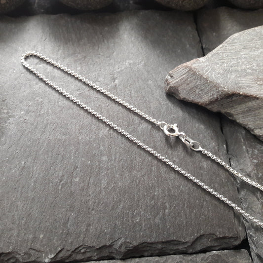 Halskette - 1,5 mm Erbskette aus 925er Silber
