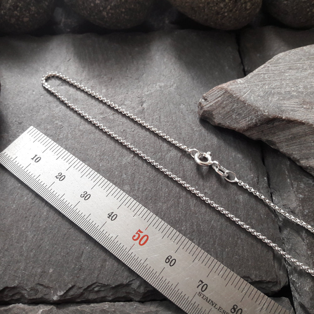 Halskette - 1,5 mm Erbskette aus 925er Silber