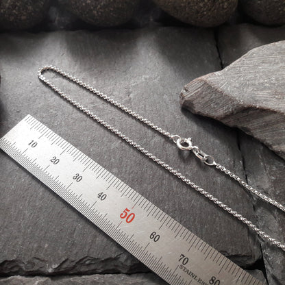Halskette - 1,5 mm Erbskette aus 925er Silber