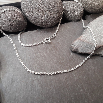 Halskette - 2,0 mm Rundankerkette aus 925er Silber