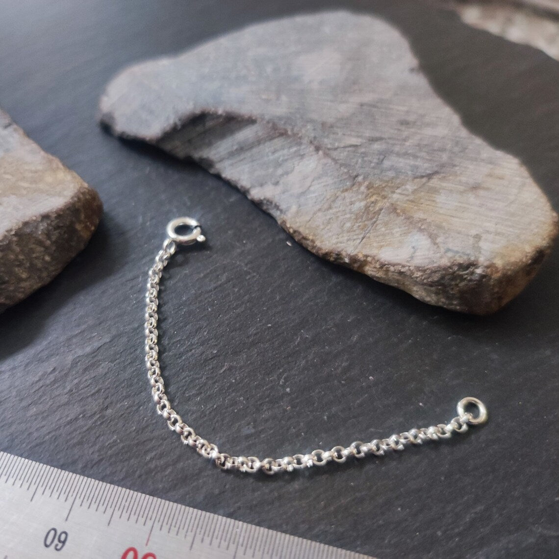 Verlängerungskette - 2,0 mm Erbskette aus 925er Silber
