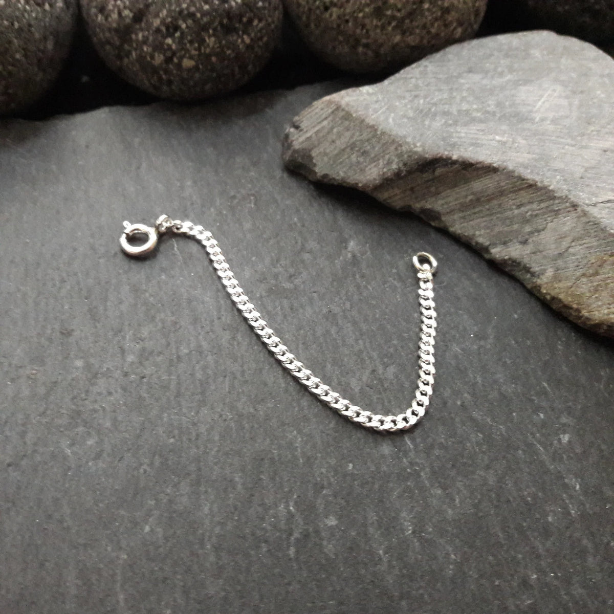 Verlängerungskette - 2,1 mm Flachpanzerkette aus 925er Silber